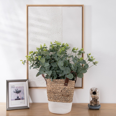 sells eucalyptus with grass and flowers, snapdragon, money string simulation flower _voghion.com