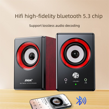 Desktop Computer Speaker USB Direct Connection Home Wired Bluetooth Laptop Multimedia High Volume With Microphone_voghion.com
