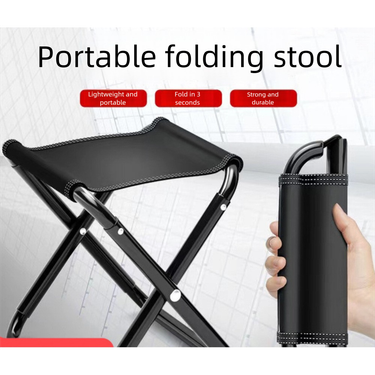 Outdoor Portable Folding Chair Battle-Ready Fishing Small Stool Travel Camping Maza Sturdy Ultra-Light Queue_voghion.com