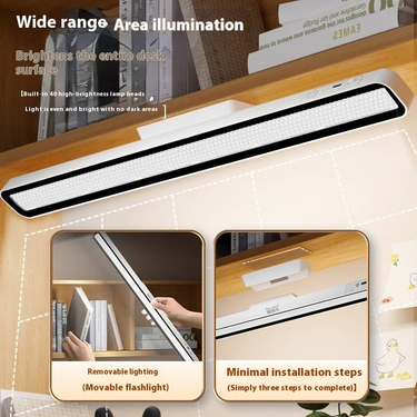 Adjustable LED Desk Lamp With Remote Control, Touch Control & Timer - Rechargeable Eye-Caring Study Light For Dorm, Bedroom, Office_voghion.com
