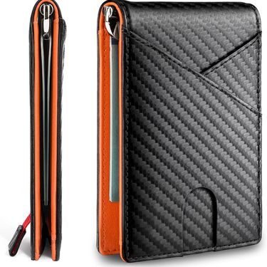 RFID Blocking Card Holder – Vintage-Inspired Ultra-Fiber Leather Wallet For Men, Anti-Theft Slim Design_voghion.com