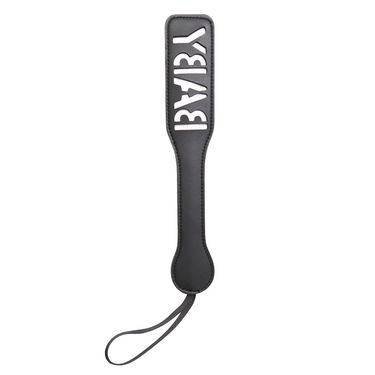 Sex Products SM Black Letters Baby Leather White Words Black Rope Engraved Word Leather Racket Adult Supplies Fun Racket_voghion.com