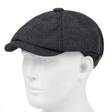 Hot Sale Hot Sale New plaid versatile classic with a little elastic hats fashion three beret men's casual hat high quality caps_voghion.com