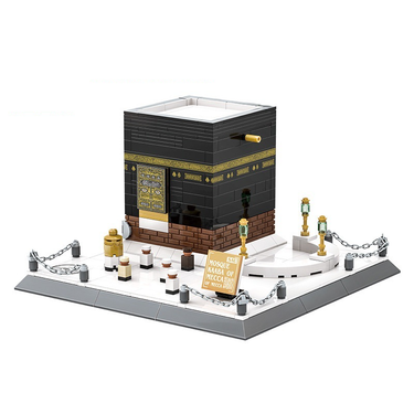 Model Building Arabia Mecca Grand Mosque Kaaba Building Landmark Building Blocks Toys_voghion.com