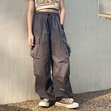 Mother&kids workwear pants spring and summer new casual style hip-hop children's jazzy wide-leg pants fashion trend brand_voghion.com