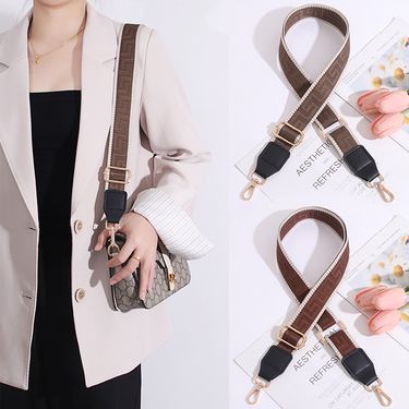 Adjustable shoulder strap, crossbody bag, lengthened replacement wide shoulder strap, striped bag strap, new versatile bag strap_voghion.com