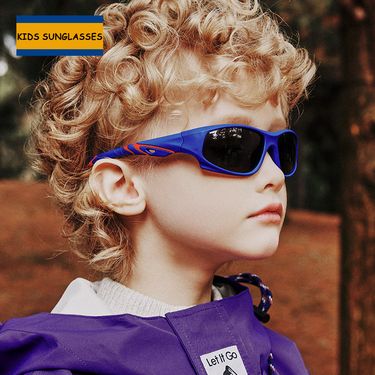 Fashion Kids Silicone Frame TAC Polarized Sun Glasses Soft TR90 UV400 Wrap Around Sport Sunglasses for Boys Girls Shades_voghion.com