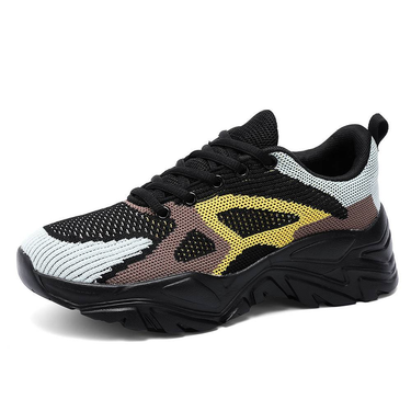 New 2025 Fashion Sneakers Women Men Low Top Lace-Up Breathable Thick Sole Non-Slip Wear-Resistant Lightweight Running Shoes 35-45_voghion.com