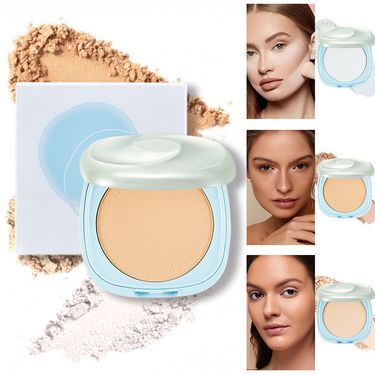 Pinkfocus Translucent Setting Powder Cake Long-lasting Waterproof Makeup Touch-up Powder Brightening Cosmetic For All Skin Types_voghion.com