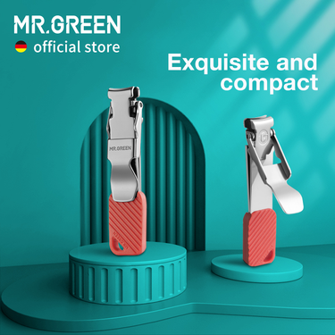 Nail MR.GREEN Compact Clippers Foldable Nail Cutters Manicure Tools Portable Fingernail Clipper With Key C_voghion.com