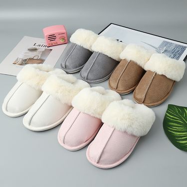 Cross-border E-commerce Mao Mouth Increase Home Men's Women's Indoor And Outdoor Warm Cotton Slippers Spot_voghion.com