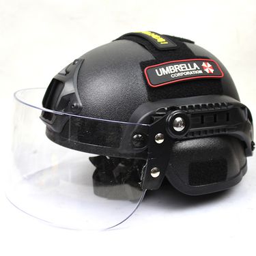 MICH2000 + Transparent Anti-Riot Protective Mask Patrol Tactical Helmet CS Face Shield_voghion.com
