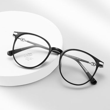 New 2302 Large Fashion Unisex Eye TR90 Frame Flat Mirror Anti Blue Light Glasses_voghion.com