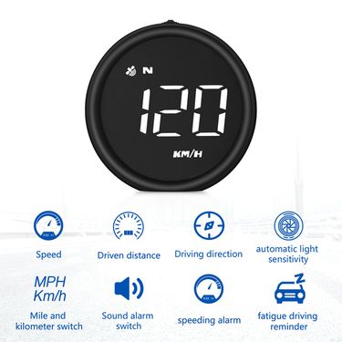 Universal Speedometer Multi Function GPS Head Up Display Digital On-board Computer for Car Truck Boat HUD RPM MPH Speed Alarm_voghion.com