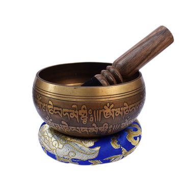 Nepal Singing Bowl Handmade Bowl Hand-Hammered Tibetan Singing Bowl Set - Stress Relief, Chakra Balancing & Meditation Tool_voghion.com