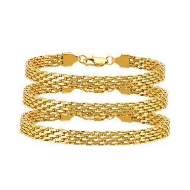 titanium Steel Mesh Braided Bracelet Simple Metal Chain Gold Neutral Hand Jewelry Wholesale_voghion.com
