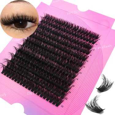 Eyelashes Set 80/100DMIX Hot Melt Single Cluster Self Grafted Large Capacity Natural Segmented Thick False Eyelashes_voghion.com