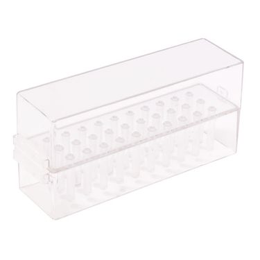 30 Holes Nail Drill Bits Holder Clear Dustproof Drill Bit Case for Acrylic Nail Drill Bits Efile Bits Storage Nail Tools_voghion.com