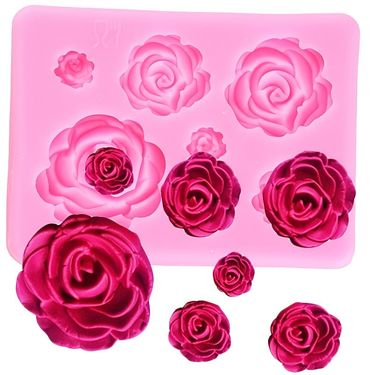 1pc Rose Flower Silicone Mold - Perfect for DIY Wedding Cupcakes, Cakes, Chocolates, Gummies, and Resin Crafts_voghion.com