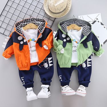 Cotton baby boy set, men's children's autumn boys' spring clothing, outerwear, one and a half old, children aged 2 to 3_voghion.com