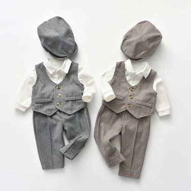 Children's Clothing Spring New Products Children's Suit Gentleman Boy Children's Clothing One Year Old Small Dress_voghion.com