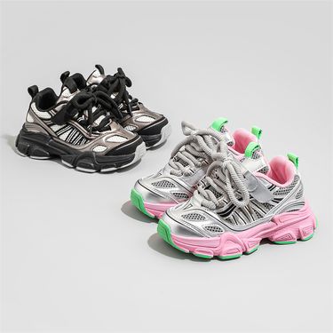 Children's Shoes Mesh Children's Shoes New Autumn Boys' Dad Shoes Lightweight Non Slip Velcro_voghion.com