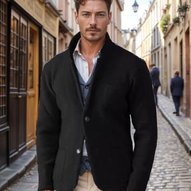 Spring and Autumn Men's Youth Solid Color Trendy Jacket, Outcoat, Casual Coat_voghion.com