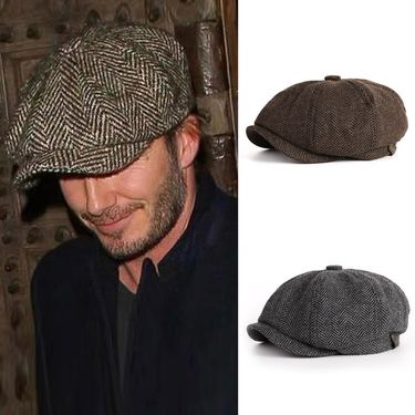 Vintage Spring and Autumn Casual Wool British Octagonal Cap Men's Cap Beret Men's Fashionable Autumn and Winter Women's Newspaper Children's Hat_voghion.com