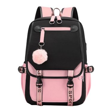 Cross border new schoolbag for girls, elementary school, junior high school, high school students, large capacity backpack, travel leisure backpack, USB_voghion.com