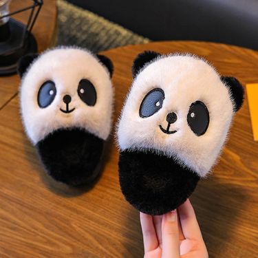 Children's cotton and winter boys' slippers women's indoor non-slip children's household large, medium and small children's fluffy home shoes_voghion.com