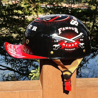 Harley Men's Pedal Motorcycle Half Electric Car Safety Helmet_voghion.com
