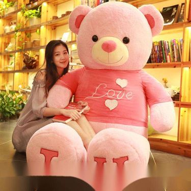 Plush Toy, Large Cute Big Bear Doll Sleeping With Hug, Birthday Gift For Girls_voghion.com