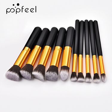 Makeup Tool Kits 10 Piece Makeup Brush Set 5 Large And 5 Small Makeup Brushes 5 Large And 5 Small Makeup Brushes_voghion.com