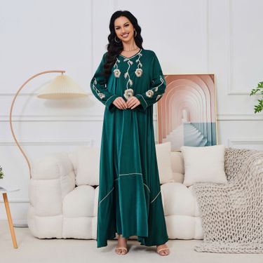 Women's Clothing Muslim new Middle East Dubai Arab robe abaya embroidery hot selling spot temperament dress_voghion.com