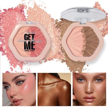exclusive supply of 6 colors of diamond full body highlight powder, natural three dimensional face brightening pearl blush double color highlight_voghion.com