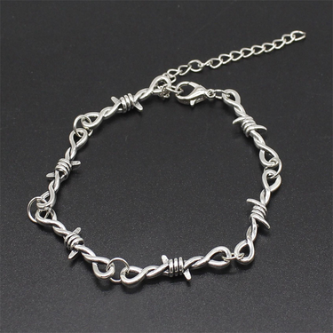 Small Wire Brambles Iron Unisex Choker Bracelet Women Hip-hop Gothic Punk Style Barbed Wire Little Thorns Bracelet Choker Gifts_ipsvogv.com