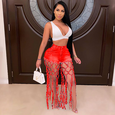 Women's Clothing A Wide Range Of Stylish Knotted Denim Hot Pants_voghion.com