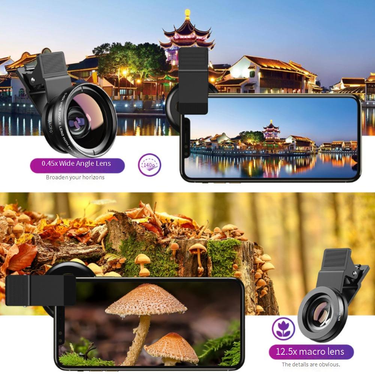 Mobile Phone Lens 0.45x Universal Ultra Wide Angle 12.5x Macro Slr Special Effects External Camera Mobile Phone Lens_voghion.com