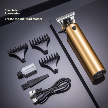Professional Barber Clipper Set - Rechargeable Hair Trimmer For Men, Bald Head Shaving, Vintage Taper Fade, Precision Edging, Stainless Steel Blades_voghion.com