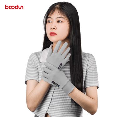 Outdoor sports, summer ice silk sunscreen gloves, UV resistant, anti slip, foldable, touch screen, breathable and_voghion.com