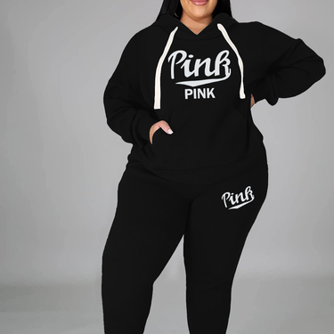 Women's Clothing Independent Site Plus Size Women's Fashion Casual Sports Suit Two-piece Set_voghion.com