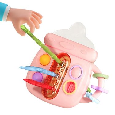 Baby Fun Drawstring Toy Hand Exercise Baby Bottle Fun Pull A Pull 3-year Old Baby 0-1 Year Old Educational Early Education Toys_voghion.com