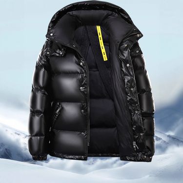 Premium Couple's Duck Down Puffer Jacket – 800FP Ultra-Warm Winter Coat, Waterproof & Windproof, Unisex Oversized Fit With Detachable Hood_voghion.com