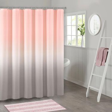 Polyester Shower Curtain – Modern Striped Water-Resistant Bathroom Partition (180x180cm 12 Stylish Color Options)_voghion.com