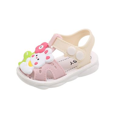 Mother & Kids 2024 Summer Girls Sandals 0-1-2 Years Old Toddler Shoes Baby Cartoon Bunny Sandals Baby Cute Princess_voghion.com