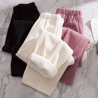 Women's Clothing New autumn and winter fat mm wide leg pants women's high waist casual sports pants students loose slim drape long pants_voghion.com
