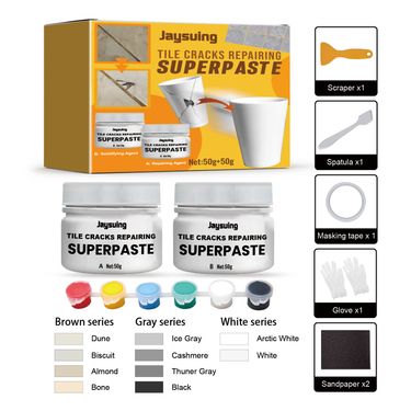 Jaysuing Tile Cracks Repairing Superpaste, Toilet Marble Floor Tile Pit Repair Crack Repair Adhesive Paste_voghion.com