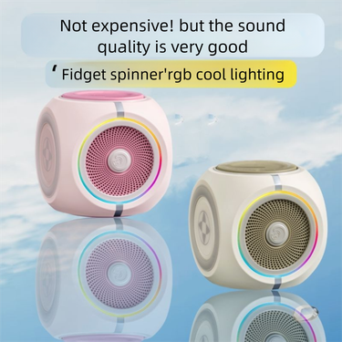 Trendy Bluetooth New Stress Relief Toy Fidget Spinner Gyroscope Colorful Lights Mini Portable Heavy Bass Speaker_voghion.com