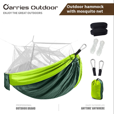 Parachute Cloth Mosquito Net Hammock Outdoor Items 210t Nylon Spun Outdoor Hammock With Mosquito Net_viptrois.com
