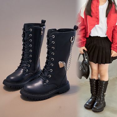 Kids' shoes boots Martin boots little girl high boots princess boots_voghion.com